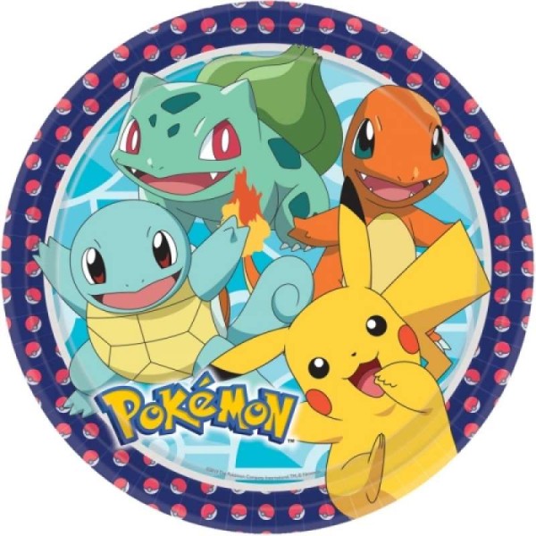 Piatto Piatti carta 23cm Pokemon Pokémon 8pz