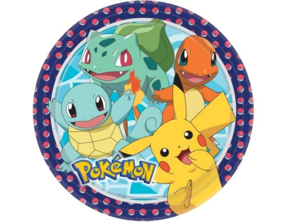 Piatto Piatti carta 23cm Pokemon Pokémon 8pz