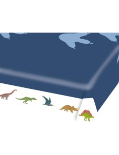 Tovaglia di Carta Blu Grandi Dinosauri Taglia Unica