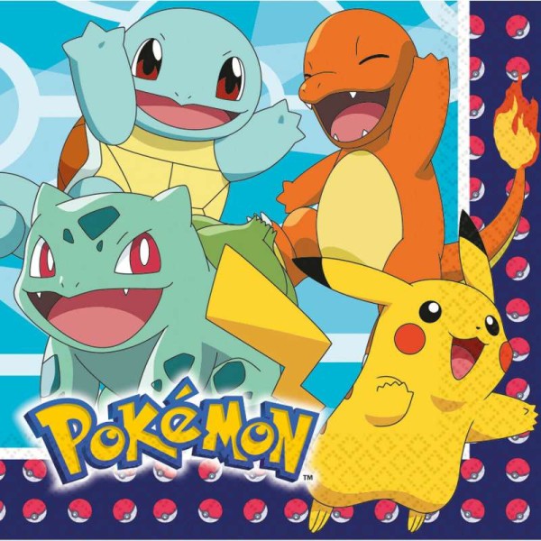 Tovagliolo Tovaglioli 33cmx33cm Pokémon Pokemon...