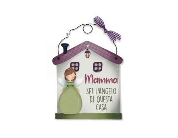 Targa Casetta mamma sei l'angelo di questa casa