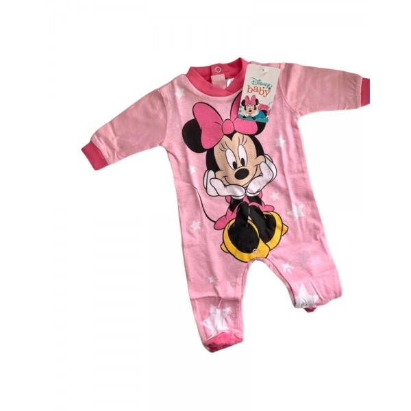 Tutina manica lunga con bavetta cotone neonata...