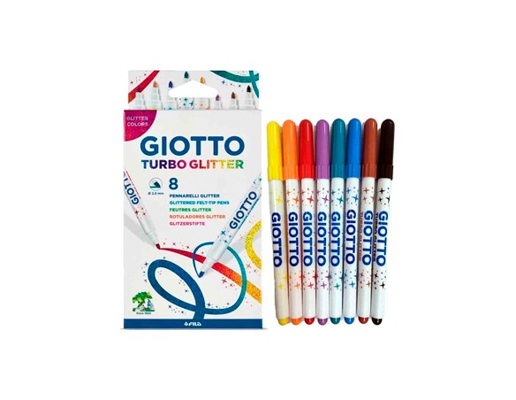 PENNARELLI GIOTTO TURBO GLITTER DA 8