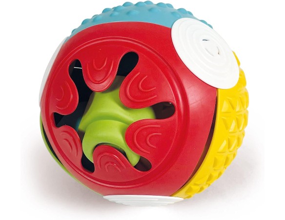 Clementoni- Pelota Does Not Apply Soft Sensoriale, Colorata con mattoncini Clemmy, Gioco Bambini 6 Mesi, Palla attività con Cos