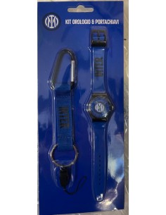 KIT OROLOGIO DA POLSO E PORTACHIAVI CON MOSCHETTONE INTER...