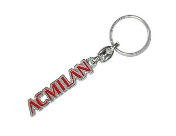 PORTACHIAVI IN METALLO con scritta LOGO UFFICIALE MILAN 1130