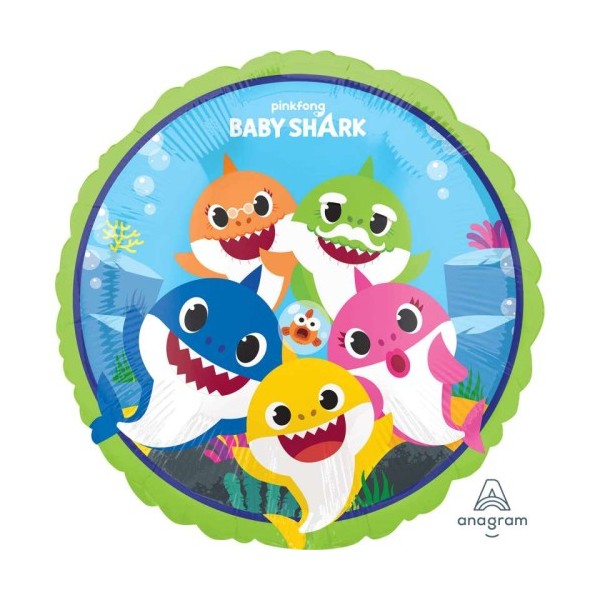 Palloncino mylar Baby Shark 45 cm 18"