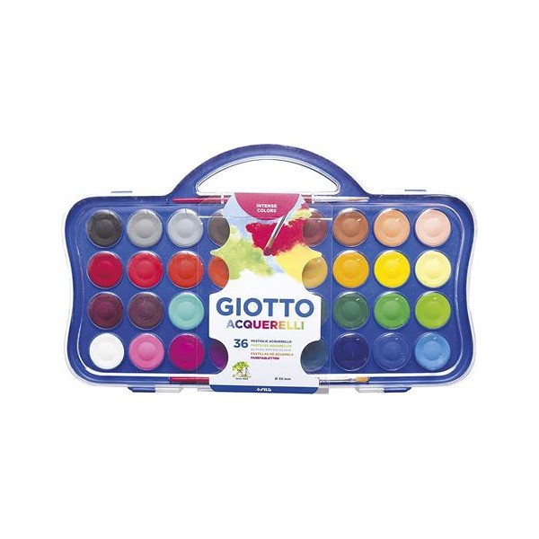 Acquerelli Giotto diametro 30 mm. Scatola 36...