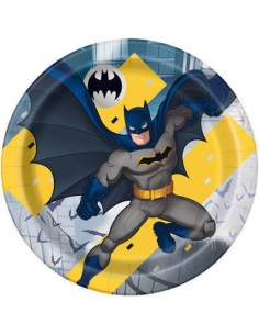 Piatti in carta 23 cm Batman conf da 8 pz