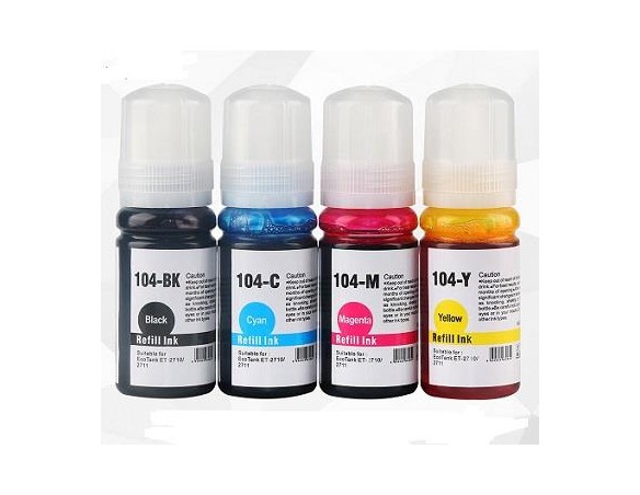 Ecotank Epson T102 T104 ET-2710, 2720, 2700, 3700 Bk8 Nero