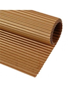 CARTONCINO ONDULATO CANNETE' CM. 50 X 70 COLORE MARRONE...