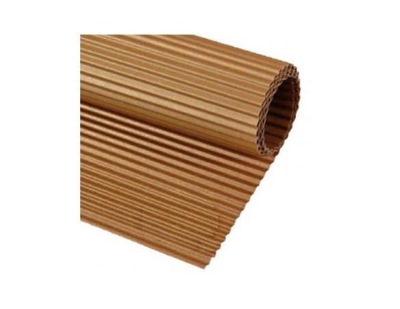 CARTONCINO ONDULATO CANNETE' CM. 50 X 70 COLORE MARRONE (COLORE MARRONE) 230 g/m