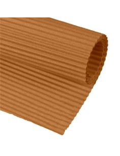 CARTONCINO ONDULATO CANNETE' CM. 50 X 70 COLORE AVANA...