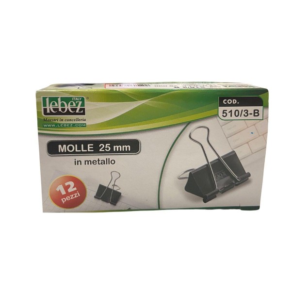 SCATOLA DA 12 PINZA CLIPS MOLLE 2,5 cm
