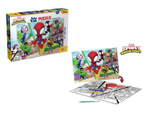Lisciani Giochi Marvel Puzzle DF plus 24 Spidey - Let's challenge, 99672