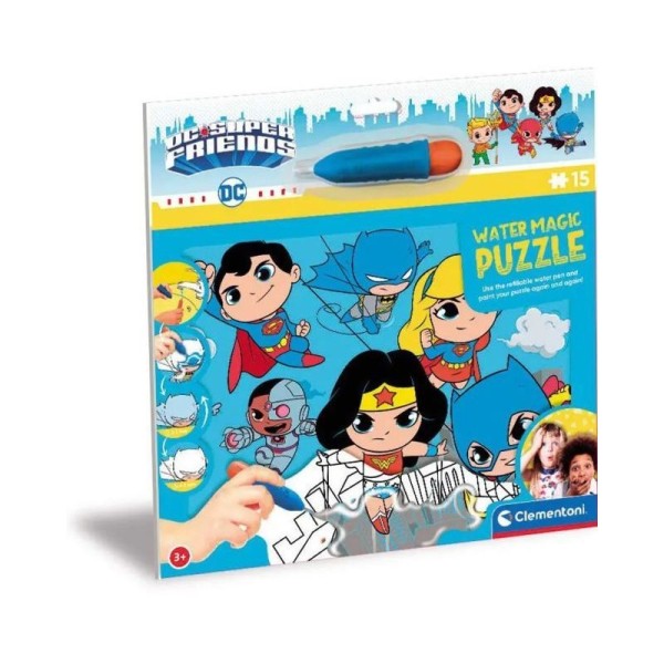 Clementoni- Puzzle Water Magic Superheroes DC...