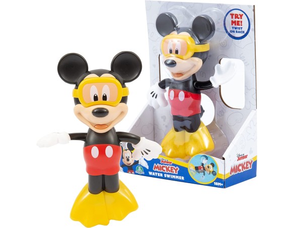 MICKEY Topolino Ha Un Nuovo Passatempo: Nuotare. Indossa Il Costume, Le Pinne E La Maschera Per Andare Sott'Acqua, Per Bambini 