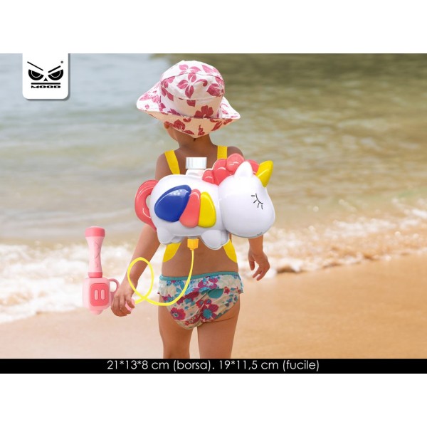 Borsetta con fucile ad acqua unicorno