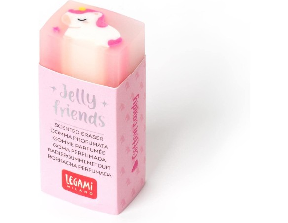 Legami - Gomma Profumata, Jelly Friends, 2,2x5 cm, Tema Unicorn, Aroma Zucchero Filato, Cancellatura Morbida e Pulita