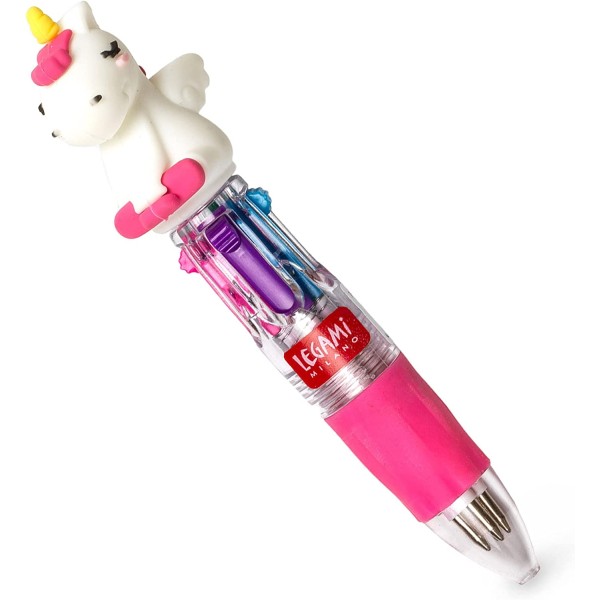 Legami - Mini Penna a Sfera 4 Colori Unicorno,...