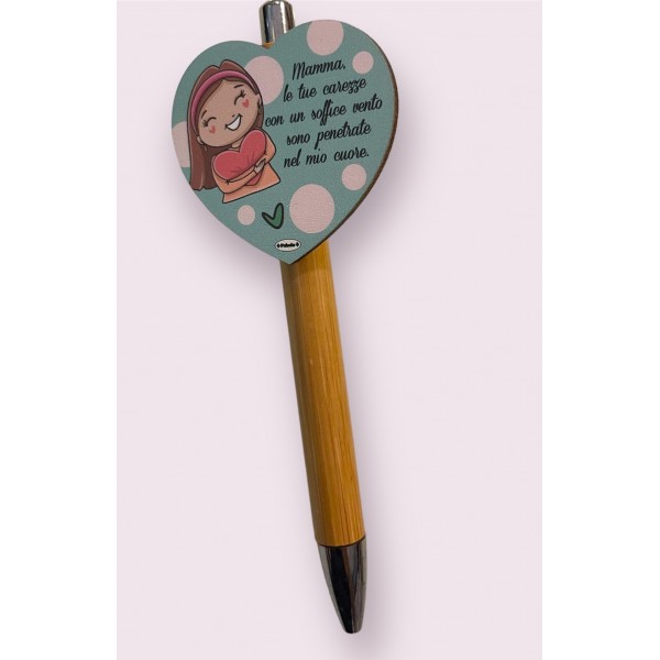 PENNA IN LEGNO CON APPLICATIVO mamma ( ideale...