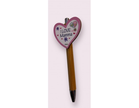 PENNA IN LEGNO CON APPLICATIVO mamma ( ideale per la festa della mamma)