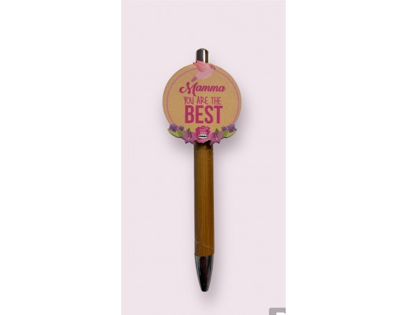 PENNA IN LEGNO CON APPLICATIVO mamma ( ideale per la festa della mamma)