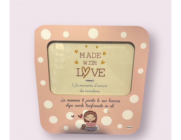 Festa della Mamma | PORTAFOTO CORNICE DECENTRATA IN LEGNO MAMMA ORIZZONTALE - 10 X 15 ( Ideale per la festa della mamma)