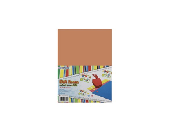 FOGLIO CARTA GOMMA EVA FOAM MARRONE 40 X 60 2 MM