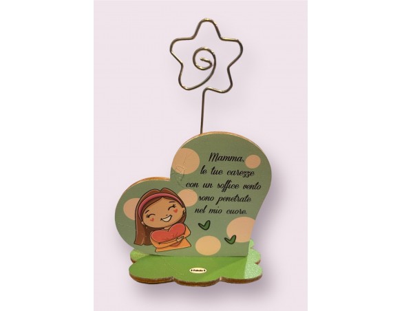 PORTAFOTO con SUPPORTO SPIRALE MAMMA -  ( Ideale per la festa della mamma  )