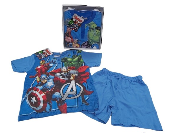 Avengers | PIGIAMA IN COTONE CORTO AVENGERS MASCHIETTO BAMBINO Taglia Unica 3 anni