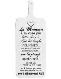 Festa della mamma | Tagliere light white 15x37cm cuore di...