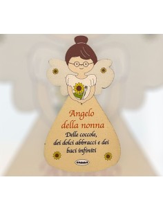 Magnete Angelo calamita Della nonna In Legno Naturale 8...