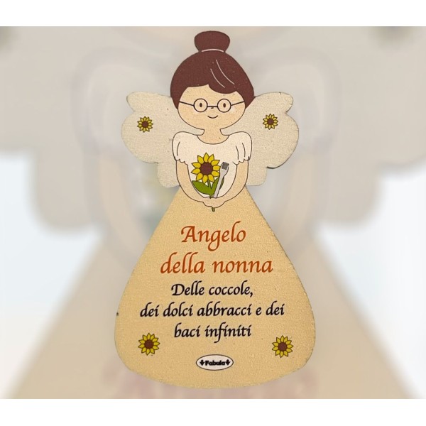 Magnete Angelo calamita Della nonna In Legno...