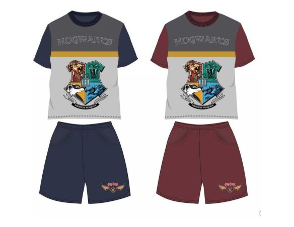 COMPLETO PIGIAMA IN COTONE HARRY POTTER BIMBO BAMBINO DISNEY CORTO