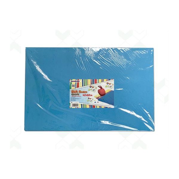 FOGLIO CARTA GOMMA EVA FOAM CELESTE 2MM 40 X 60