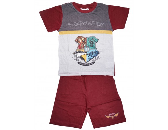 COMPLETO PIGIAMA IN COTONE HARRY POTTER BIMBO BAMBINO DISNEY CORTO
