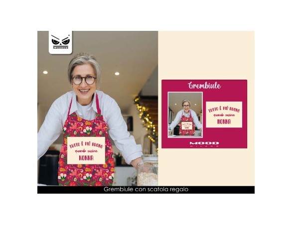 GREMBIULE tutto e' piu' buono quando cucina nonna festa dei nonni