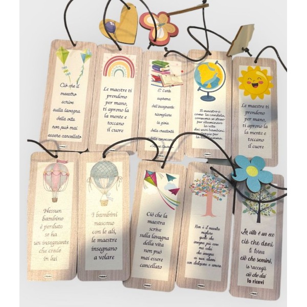 SEGNALIBRO CON FRASE CON PENDAGLIO 5X15CM...