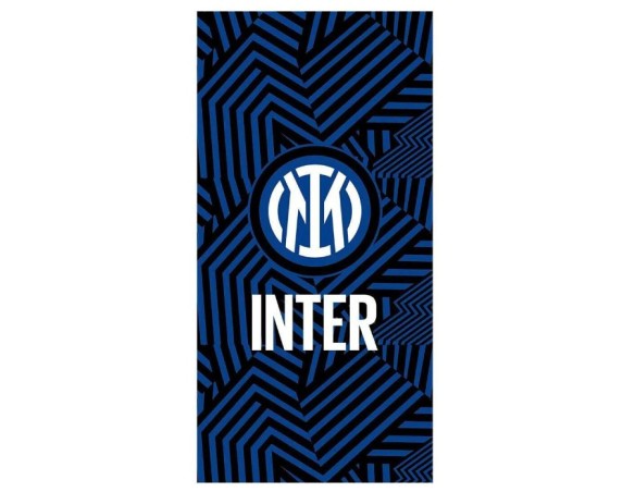 Inter | Telo mare F.C. Inter ufficiale spugna di cotone 70x140 cm K097 LOGO NUOVO