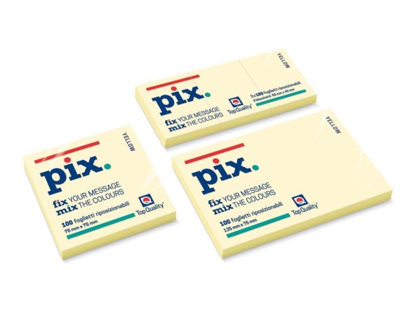 Blocco Memo Top Quality PIX 75x75 100ff cf 12pz