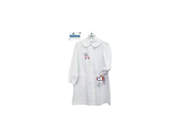 GREMBIULE SIGGI SCUOLA ELEMENTARE FEMMINUCCIA 6-15 BIANCO 3086