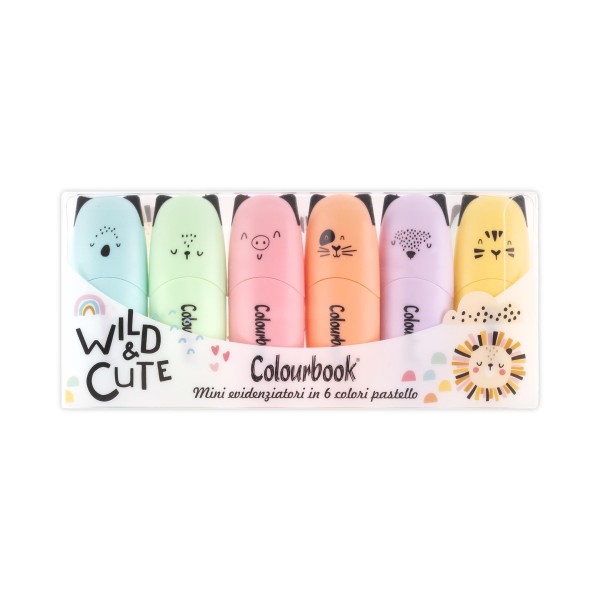 Taschetta 6 mini evidenziatori – Wild & Cute...