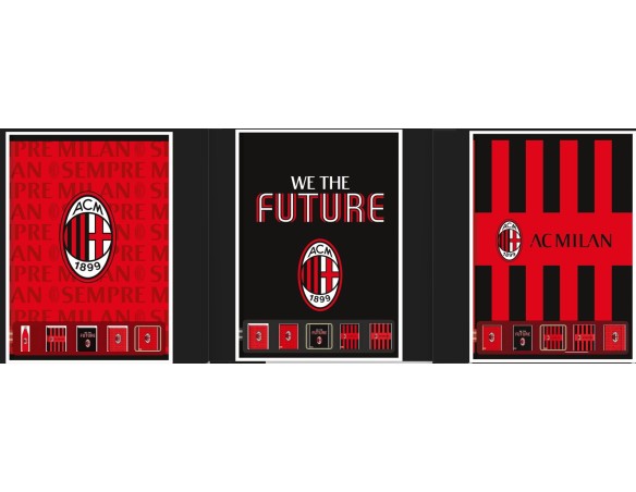 Maxi QUADERNO MILAN rigo a UFFICIALE MAXI seven