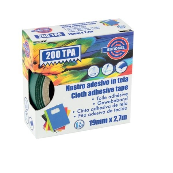 Rotolo Nastro scotch tela telato tpa200 verde...