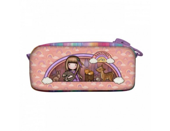 BUSTA CON MEGA CERNIERA gorjuss BE KIND TO ALL CREATURES santoro ASTUCCIO scuola 1127GJ05 zip