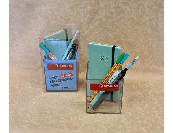 Smart deskset Tinta Unita con stabilo