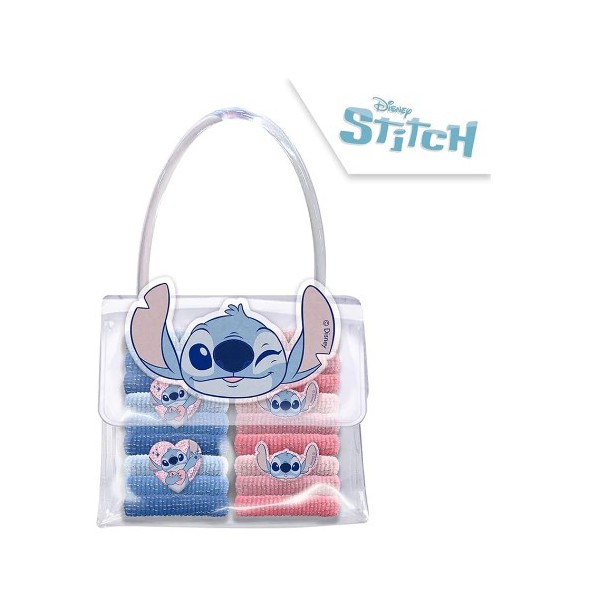 Stitch borsa stitch 11x16cm con 18 accessori per capelli
