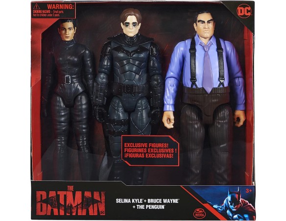 BATMAN Set di 3 statuette da 30 cm, Selina Kyle e il Pinguino per bambini e collezionisti