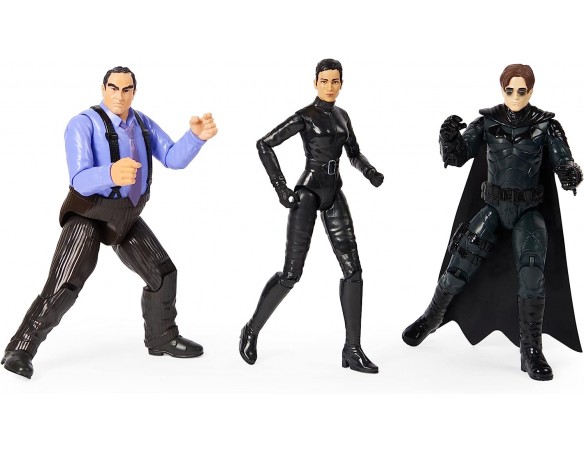 BATMAN Set di 3 statuette da 30 cm, Selina Kyle e il Pinguino per bambini e collezionisti